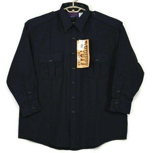 Horace Small Deputy Police Deluxe Uniform Shirt Blue Long Sleeve Size‎ 18 33
